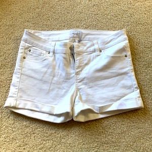 white jean shorts